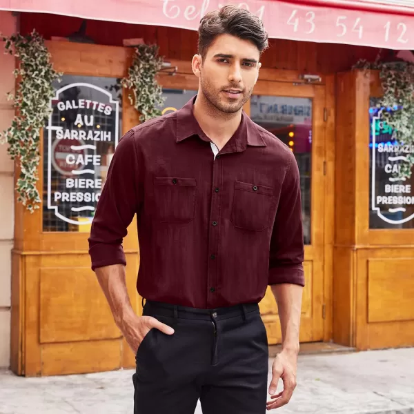 COOFANDY Men's Slim Fit Dress Shirt Business Casual Button Down Shirts Long Sleeve Work Shirt with Pockets