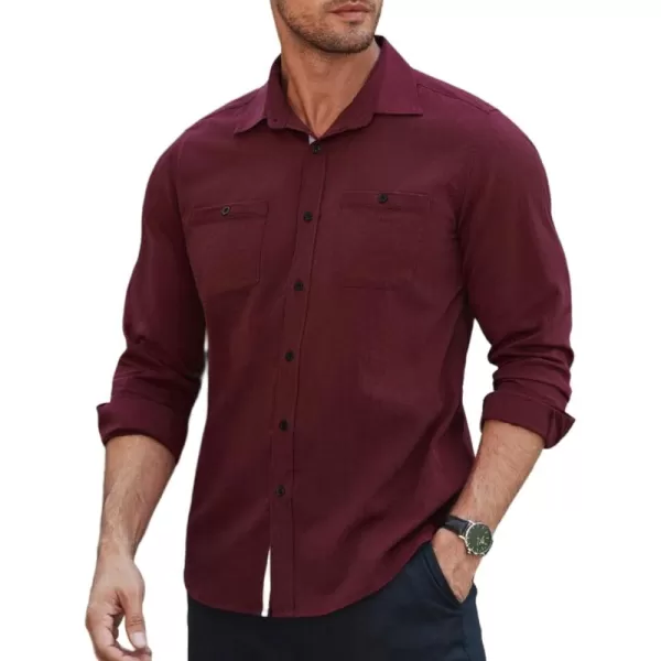 COOFANDY Men's Slim Fit Dress Shirt Business Casual Button Down Shirts Long Sleeve Work Shirt with Pockets