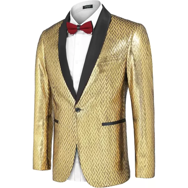 COOFANDY Men's Tuxedo Jacket Slim Fit Shawl Lapel Blazer Suit Jackets for Party Prom Wedding Dinner