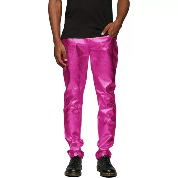 COOFANDY Mens Metallic Shiny Jeans 70‘s Party Dance Disco Nightclub Pants Straight Leg Trousers