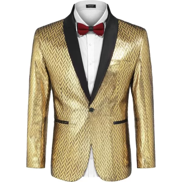 COOFANDY Men's Tuxedo Jacket Slim Fit Shawl Lapel Blazer Suit Jackets for Party Prom Wedding Dinner