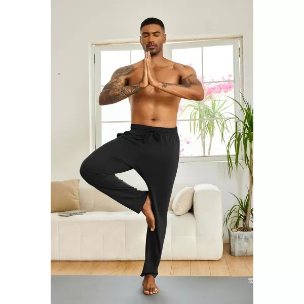 COOFANDY Men's Yoga Sweatpants Lightweight Open Bottom Lounge Pants Casual Drawstring Jogger Pants with Pockets