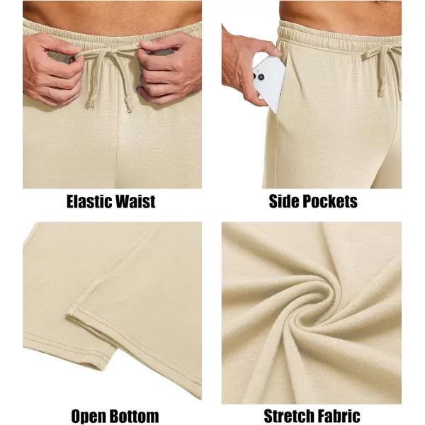 COOFANDY Men's Yoga Sweatpants Lightweight Open Bottom Lounge Pants Casual Drawstring Jogger Pants with Pockets