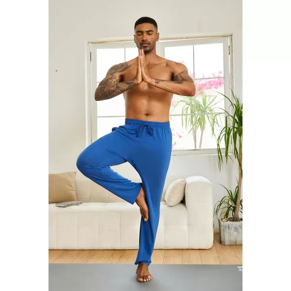 COOFANDY Men's Yoga Sweatpants Lightweight Open Bottom Lounge Pants Casual Drawstring Jogger Pants with Pockets