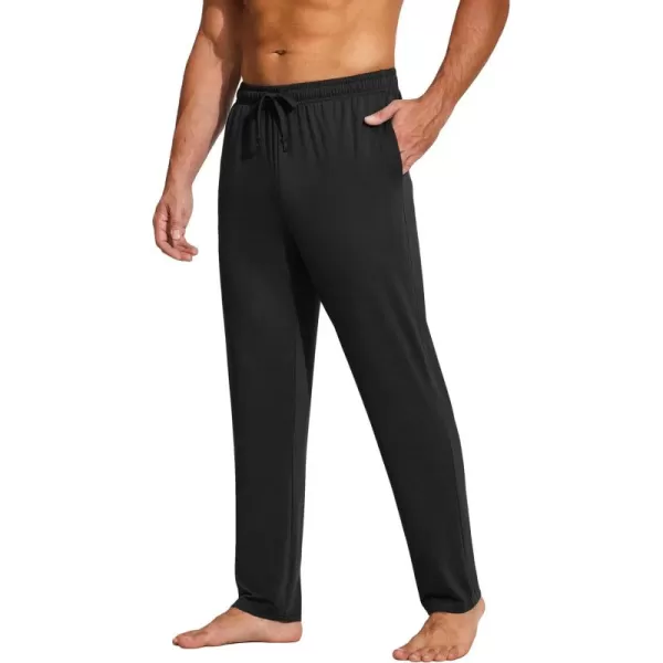 COOFANDY Men's Yoga Sweatpants Lightweight Open Bottom Lounge Pants Casual Drawstring Jogger Pants with Pockets