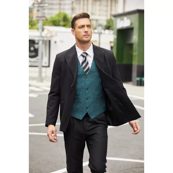 COOFANDY Men's Casual Business Vests Lightweight Waistcoat Slim Fit Suit Vest