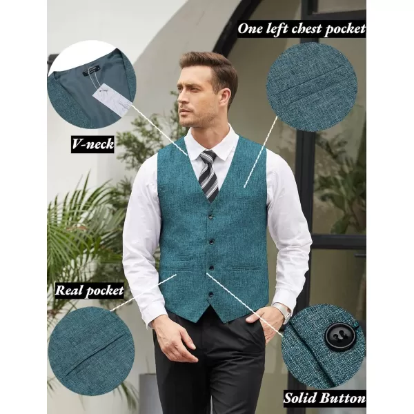 COOFANDY Men's Casual Business Vests Lightweight Waistcoat Slim Fit Suit Vest