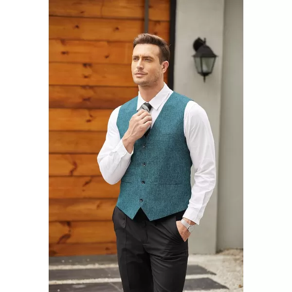 COOFANDY Men's Casual Business Vests Lightweight Waistcoat Slim Fit Suit Vest