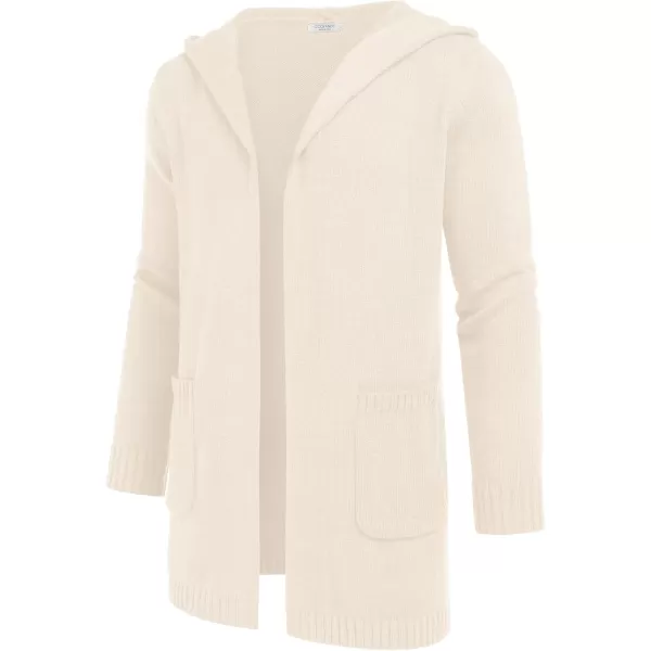 COOFANDY Mens Long Open Front Cardigan Sweater Lightweight Hooded Knitted Cardigan Sweaters with Pockets