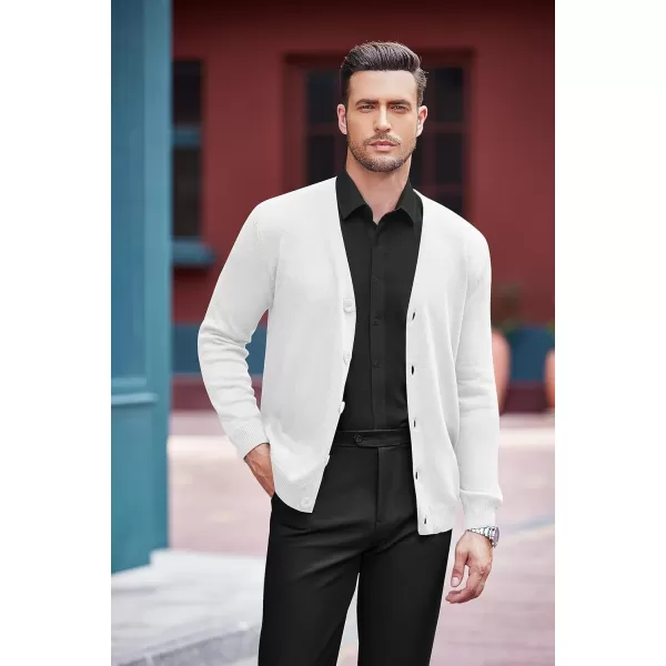 COOFANDY Men's V Neck Cardigan Sweater Casual Lightweight Button Down Knitted Cardigan Sweater