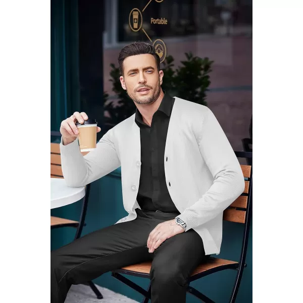 COOFANDY Men's V Neck Cardigan Sweater Casual Lightweight Button Down Knitted Cardigan Sweater