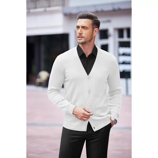 COOFANDY Men's V Neck Cardigan Sweater Casual Lightweight Button Down Knitted Cardigan Sweater