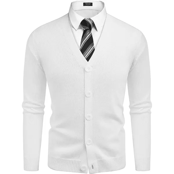 COOFANDY Men's V Neck Cardigan Sweater Casual Lightweight Button Down Knitted Cardigan Sweater
