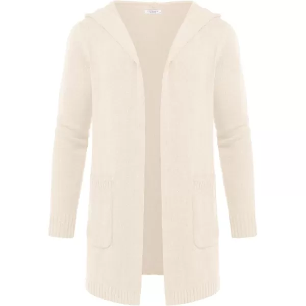 COOFANDY Mens Long Open Front Cardigan Sweater Lightweight Hooded Knitted Cardigan Sweaters with Pockets