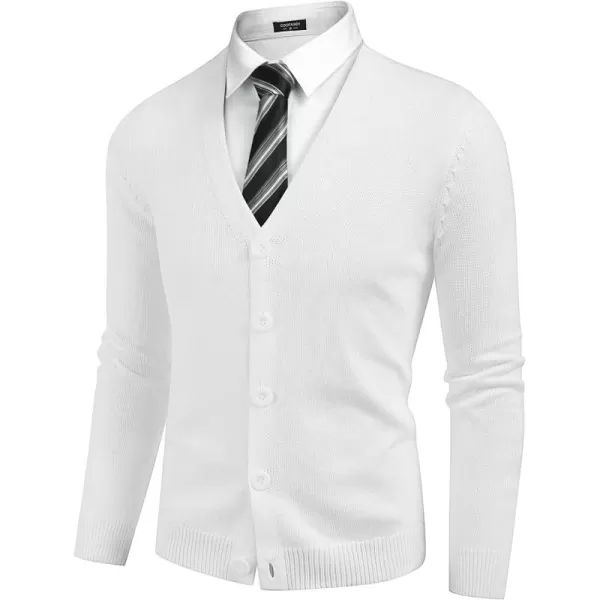 COOFANDY Men's V Neck Cardigan Sweater Casual Lightweight Button Down Knitted Cardigan Sweater