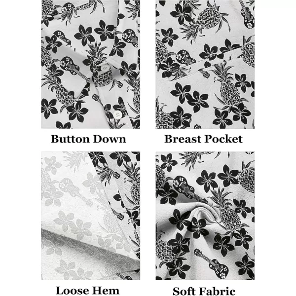 COOFANDY Mens Casual Linen Shirt Short Sleeve Button Down Shirt Summer Beach Hawaiian Shirts