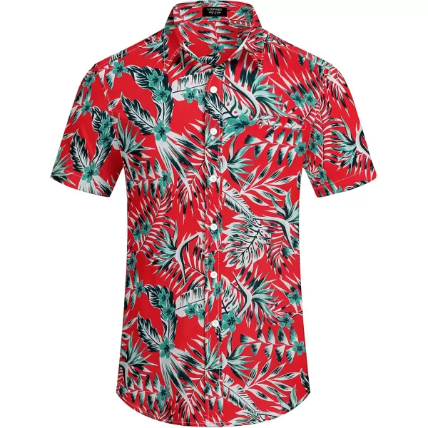 COOFANDY Mens Casual Linen Shirt Short Sleeve Button Down Shirt Summer Beach Hawaiian Shirts