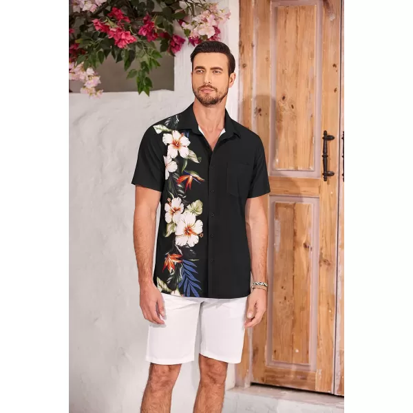 COOFANDY 2024 Hawaiian Shirts for Men Short Sleeve Button Up Tropical Summer Beach Shirt with Pocket