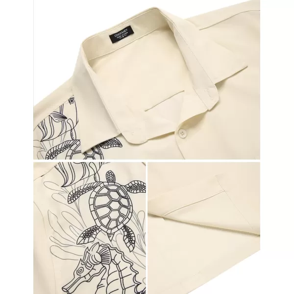 COOFANDY 2024 Hawaiian Shirts for Men Short Sleeve Button Up Tropical Summer Beach Shirt with Pocket