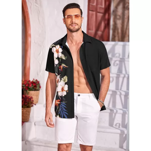 COOFANDY 2024 Hawaiian Shirts for Men Short Sleeve Button Up Tropical Summer Beach Shirt with Pocket