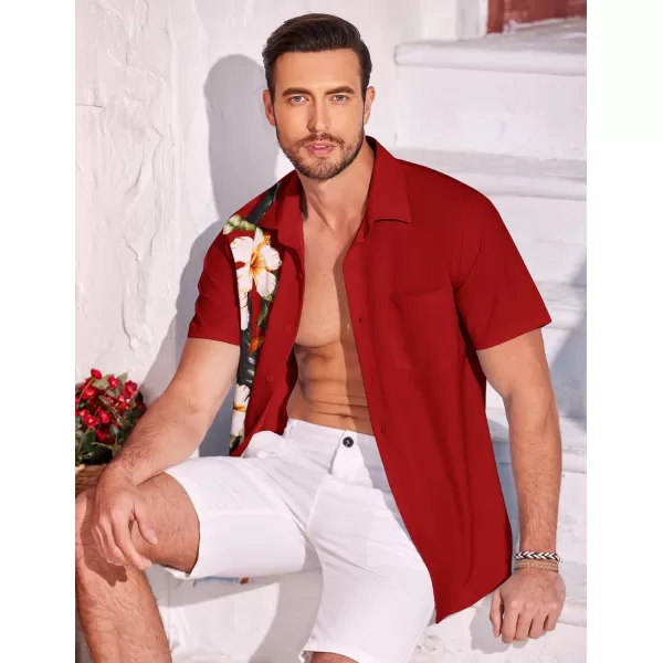 COOFANDY 2024 Hawaiian Shirts for Men Short Sleeve Button Up Tropical Summer Beach Shirt with Pocket