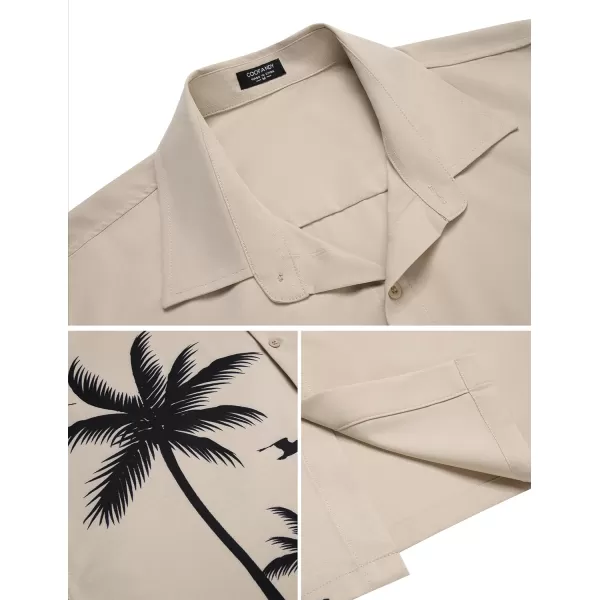 COOFANDY 2024 Hawaiian Shirts for Men Short Sleeve Button Up Tropical Summer Beach Shirt with Pocket