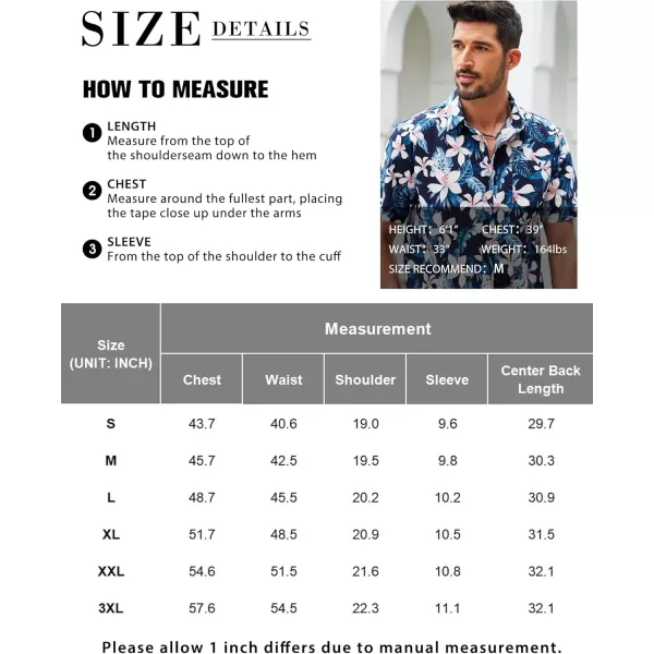 COOFANDY 2024 Hawaiian Shirts for Men Short Sleeve Button Up Tropical Summer Beach Shirt with Pocket