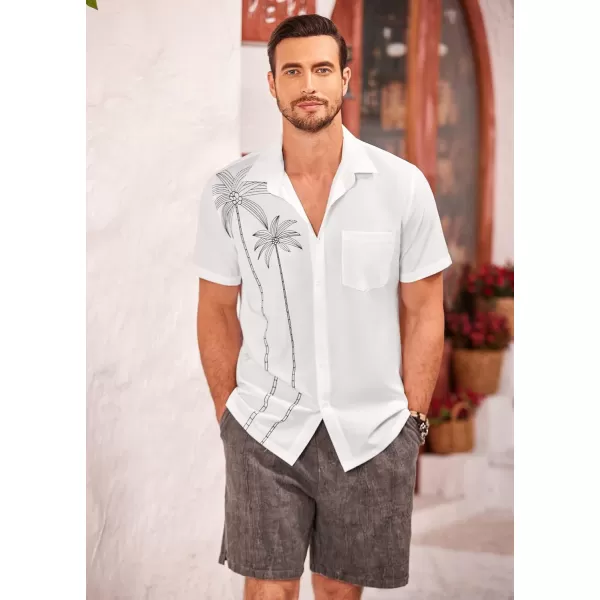 COOFANDY 2024 Hawaiian Shirts for Men Short Sleeve Button Up Tropical Summer Beach Shirt with Pocket
