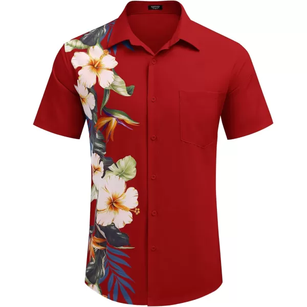 COOFANDY 2024 Hawaiian Shirts for Men Short Sleeve Button Up Tropical Summer Beach Shirt with Pocket