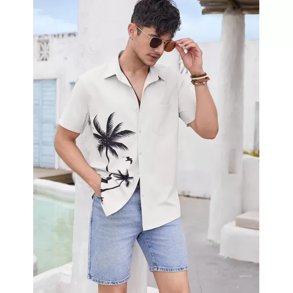 COOFANDY 2024 Hawaiian Shirts for Men Short Sleeve Button Up Tropical Summer Beach Shirt with Pocket