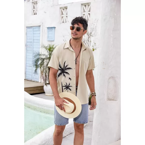 COOFANDY 2024 Hawaiian Shirts for Men Short Sleeve Button Up Tropical Summer Beach Shirt with Pocket