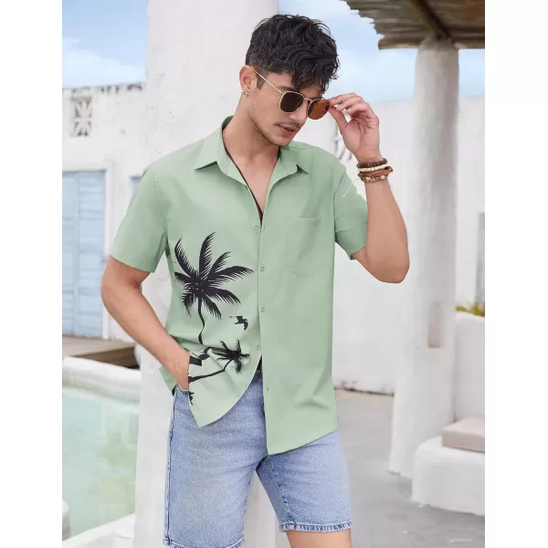 COOFANDY 2024 Hawaiian Shirts for Men Short Sleeve Button Up Tropical Summer Beach Shirt with Pocket