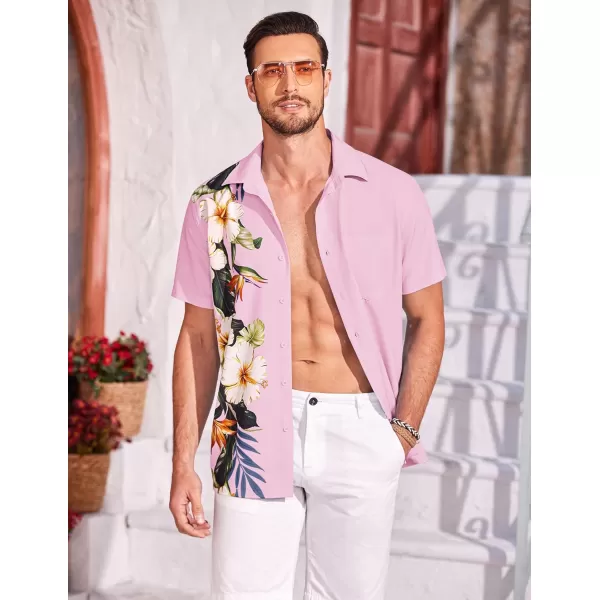 COOFANDY 2024 Hawaiian Shirts for Men Short Sleeve Button Up Tropical Summer Beach Shirt with Pocket