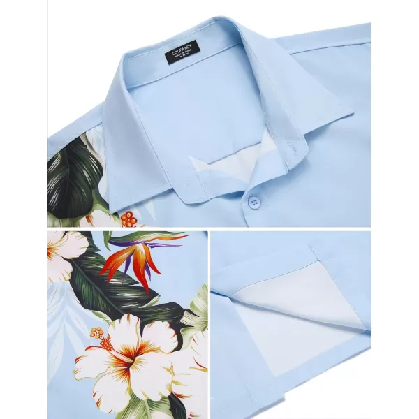 COOFANDY 2024 Hawaiian Shirts for Men Short Sleeve Button Up Tropical Summer Beach Shirt with Pocket