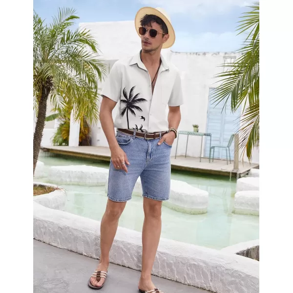 COOFANDY 2024 Hawaiian Shirts for Men Short Sleeve Button Up Tropical Summer Beach Shirt with Pocket