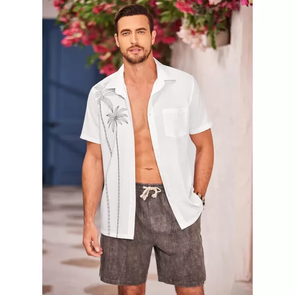 COOFANDY 2024 Hawaiian Shirts for Men Short Sleeve Button Up Tropical Summer Beach Shirt with Pocket