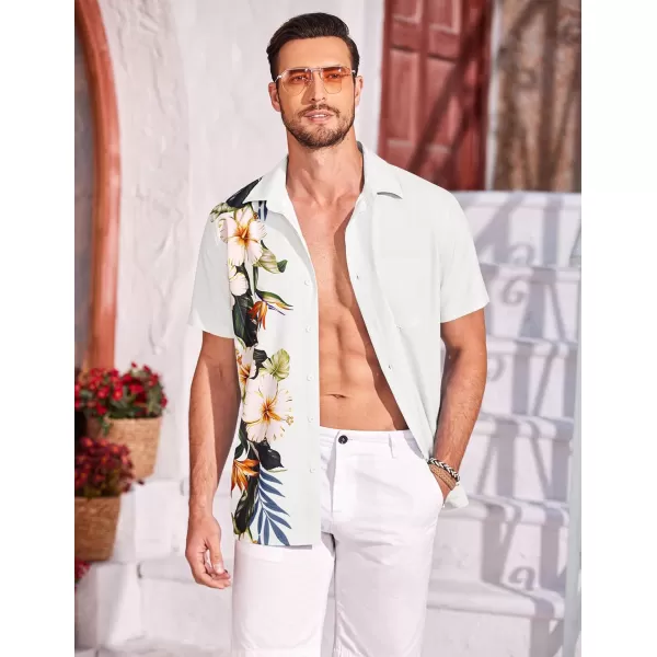 COOFANDY 2024 Hawaiian Shirts for Men Short Sleeve Button Up Tropical Summer Beach Shirt with Pocket