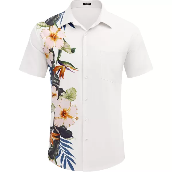 COOFANDY 2024 Hawaiian Shirts for Men Short Sleeve Button Up Tropical Summer Beach Shirt with Pocket