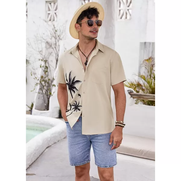 COOFANDY 2024 Hawaiian Shirts for Men Short Sleeve Button Up Tropical Summer Beach Shirt with Pocket