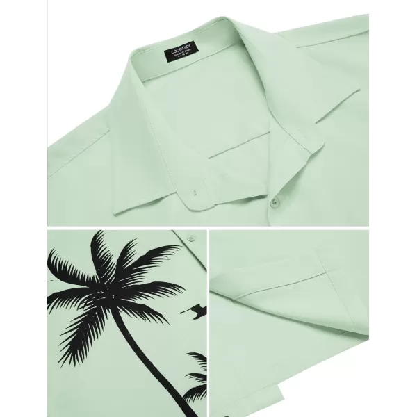 COOFANDY 2024 Hawaiian Shirts for Men Short Sleeve Button Up Tropical Summer Beach Shirt with Pocket