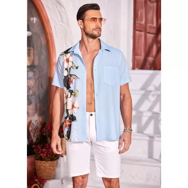 COOFANDY 2024 Hawaiian Shirts for Men Short Sleeve Button Up Tropical Summer Beach Shirt with Pocket