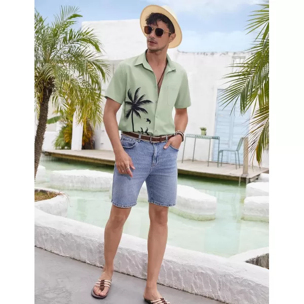 COOFANDY 2024 Hawaiian Shirts for Men Short Sleeve Button Up Tropical Summer Beach Shirt with Pocket