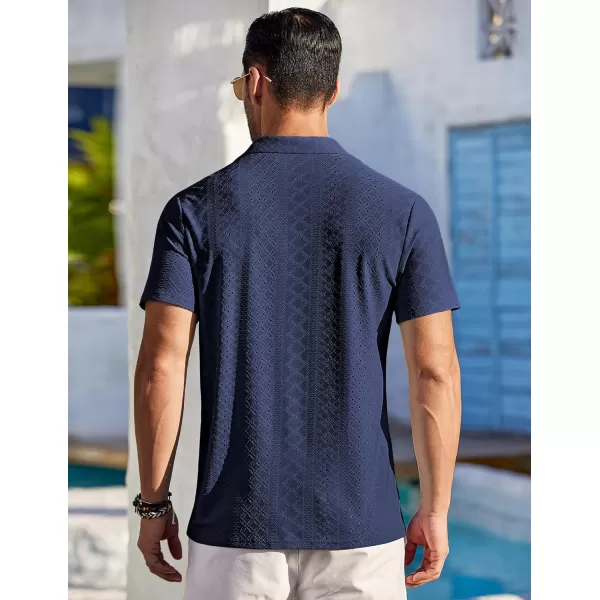 COOFANDY Mens Beach Shirt Short Sleeve Button Down Shirts Casual Cuban Collared Summer Vacation Tropical Shirts