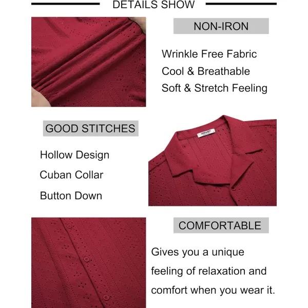 COOFANDY Mens Beach Shirt Short Sleeve Button Down Shirts Casual Cuban Collared Summer Vacation Tropical Shirts