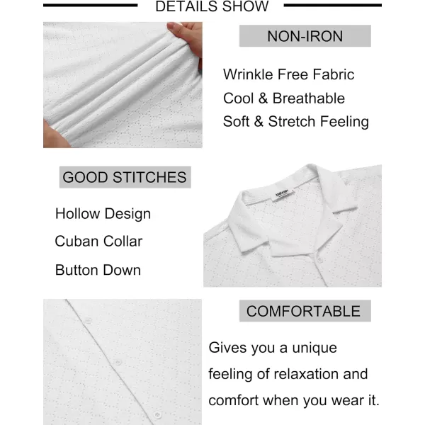 COOFANDY Mens Beach Shirt Short Sleeve Button Down Shirts Casual Cuban Collared Summer Vacation Tropical Shirts