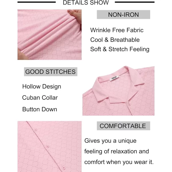 COOFANDY Mens Beach Shirt Short Sleeve Button Down Shirts Casual Cuban Collared Summer Vacation Tropical Shirts