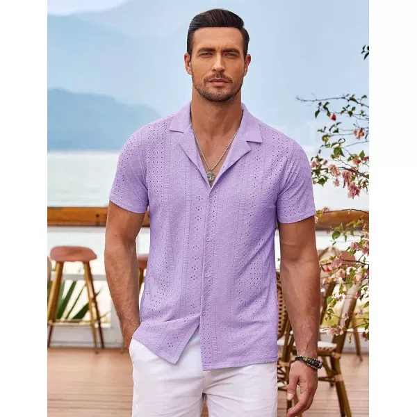 COOFANDY Mens Beach Shirt Short Sleeve Button Down Shirts Casual Cuban Collared Summer Vacation Tropical Shirts