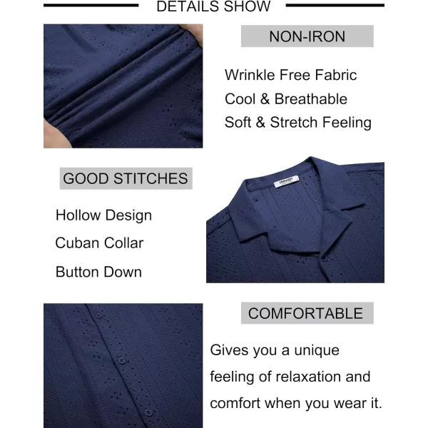 COOFANDY Mens Beach Shirt Short Sleeve Button Down Shirts Casual Cuban Collared Summer Vacation Tropical Shirts