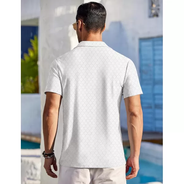 COOFANDY Mens Beach Shirt Short Sleeve Button Down Shirts Casual Cuban Collared Summer Vacation Tropical Shirts