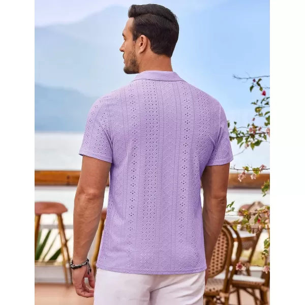 COOFANDY Mens Beach Shirt Short Sleeve Button Down Shirts Casual Cuban Collared Summer Vacation Tropical Shirts